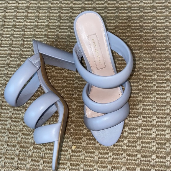 Avec Les Filles Shoes - AVEC LES FILLES || grey silver mule sandals size 7